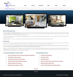The Web Hub : Bluey's Cleaning Services Website Design