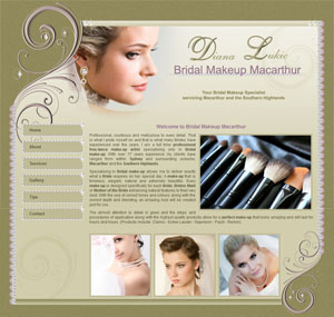 The Web Hub : Bridal Makeup Macarthur Website Design