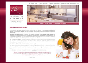 The Web Hub : Harrington Kitchens Website Design