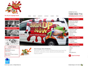The Web Hub : Sign Up Now Website Design